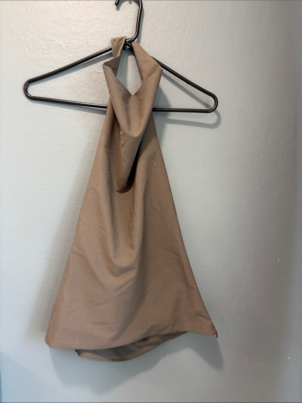 Zara Taupe Twist Halter Top